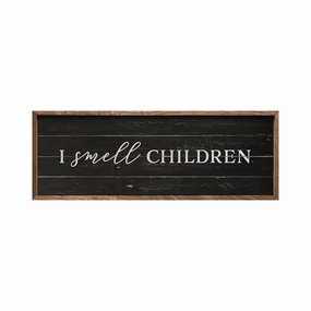 I Smell Children Wood Framed Print 