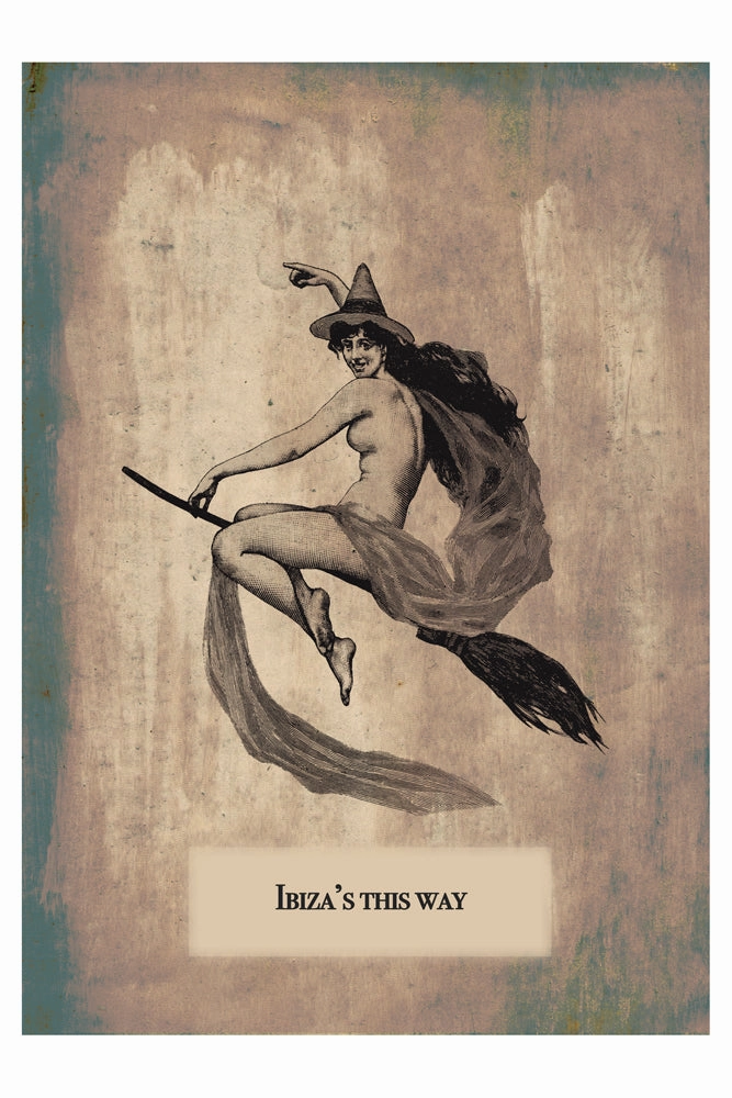 Ibiza This Way Print - Available Framed Or Unframed