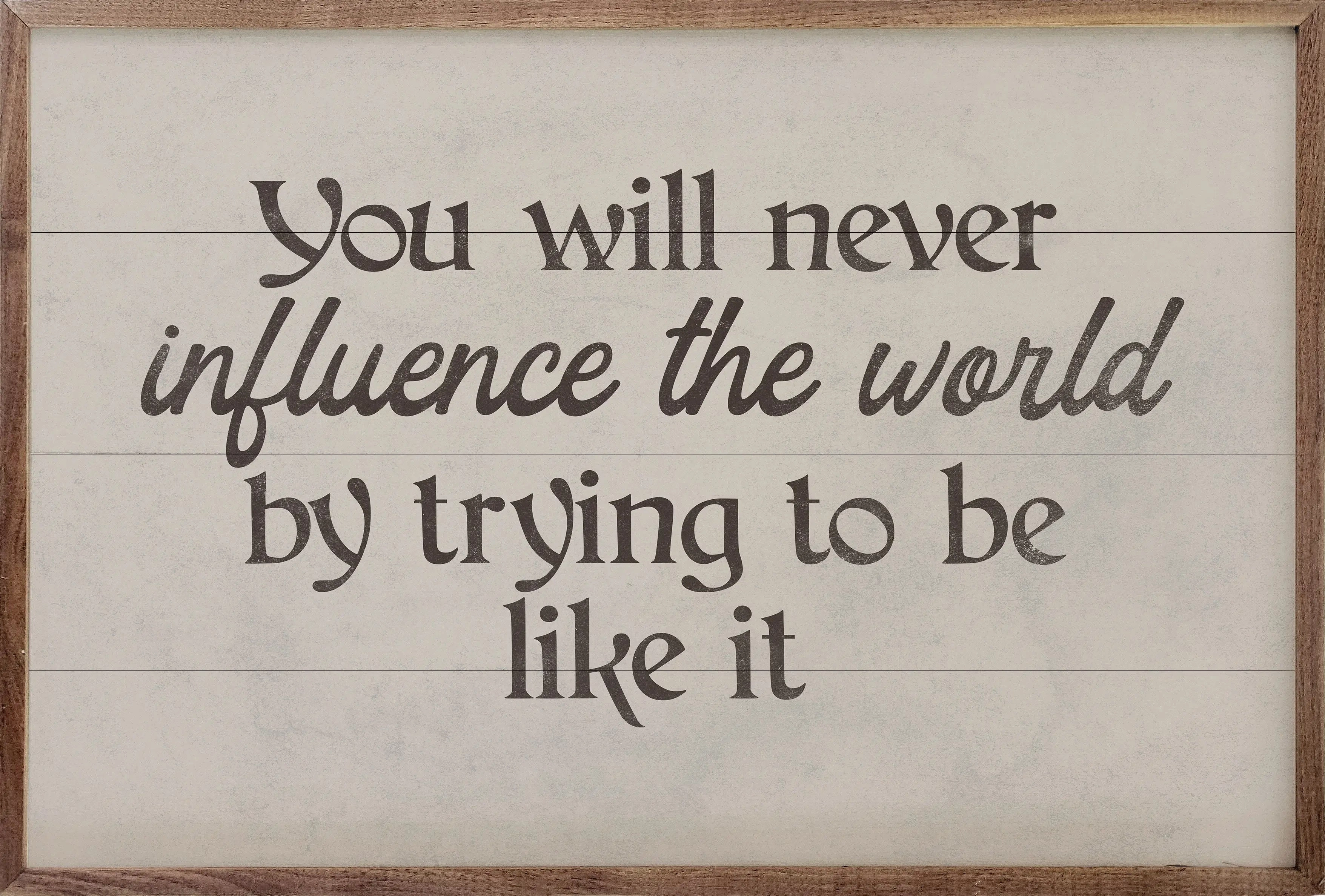 Influence The World Wood Framed Print