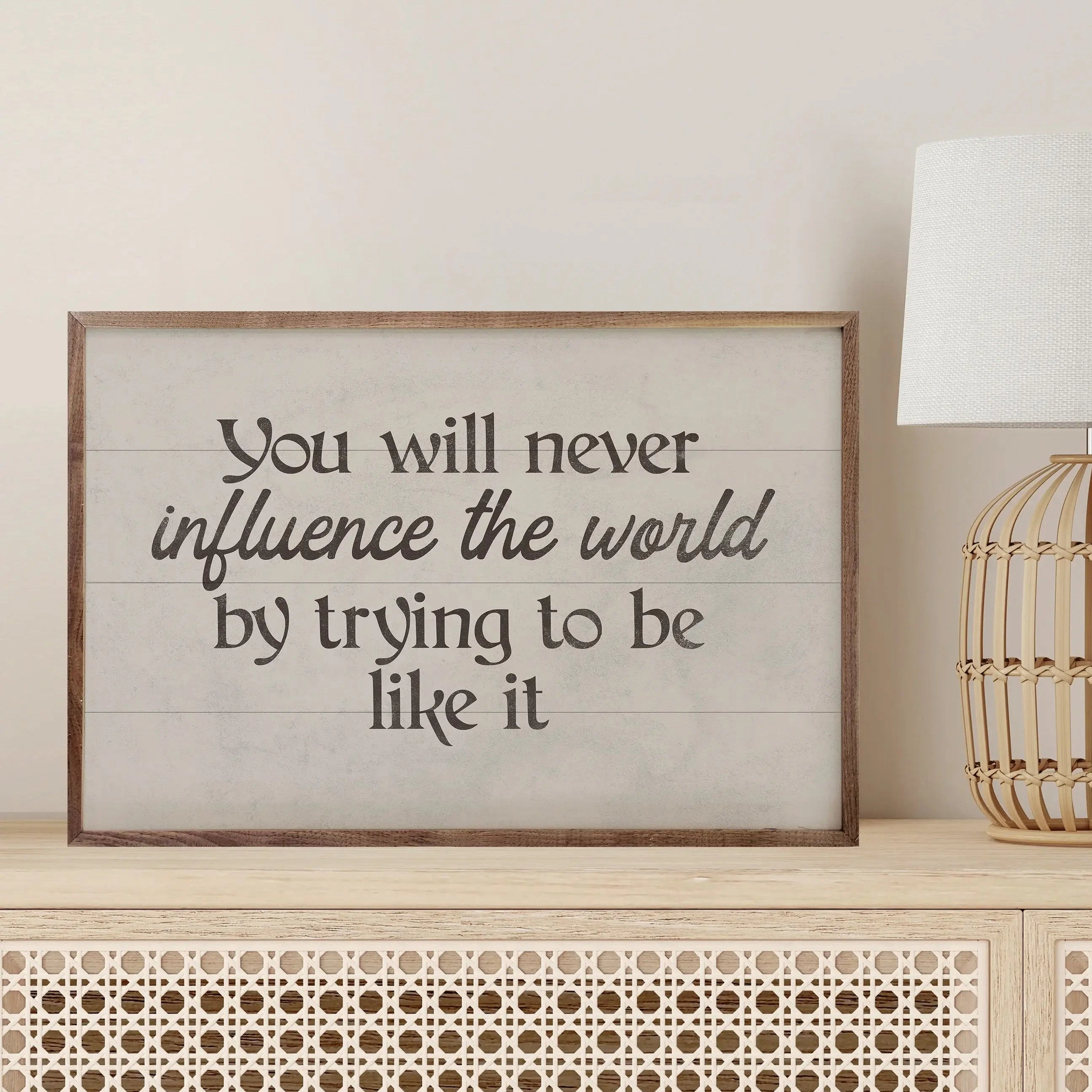 Influence The World Wood Framed Print 