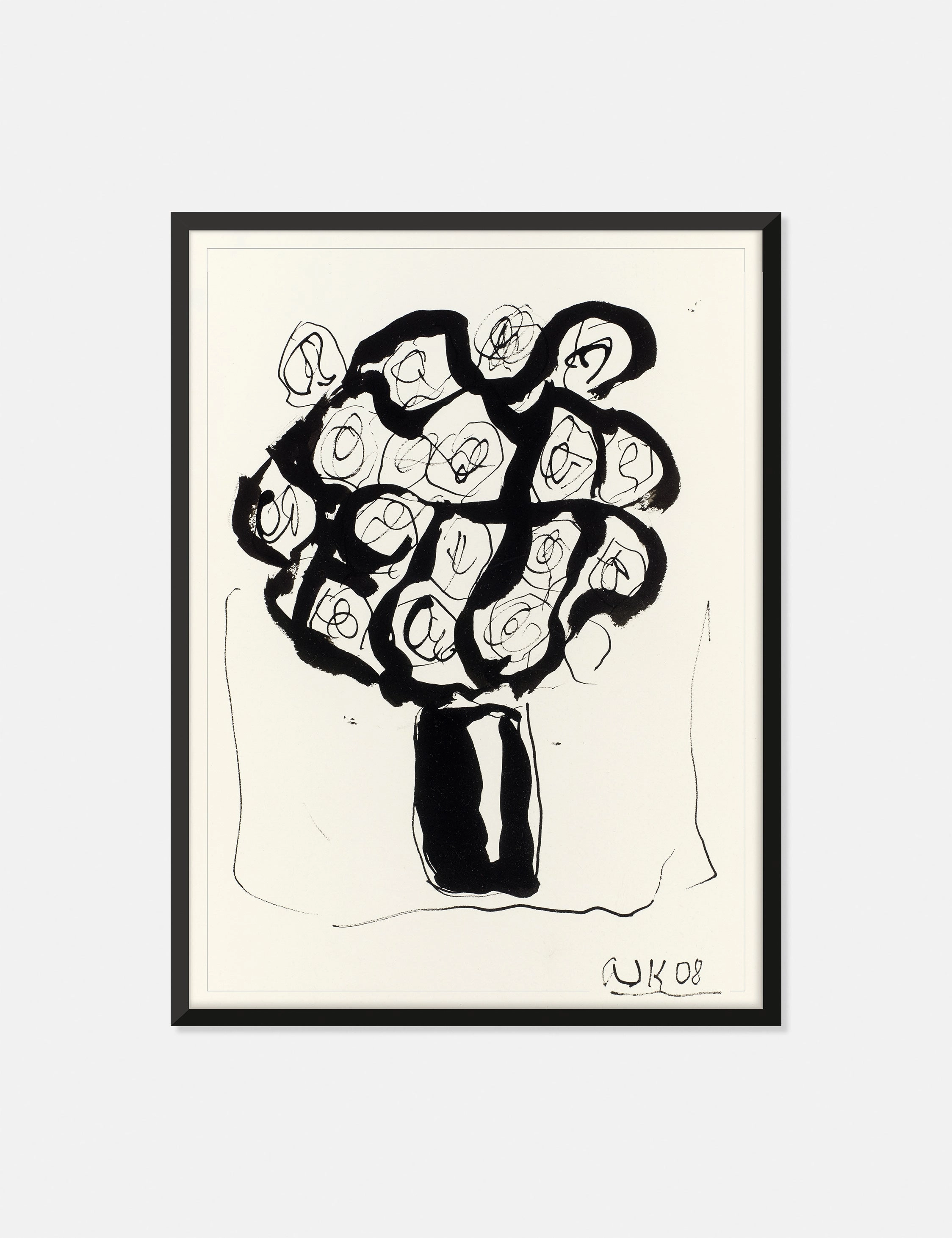 Ink Flower 5 Wall Art by Arthur Krakower 