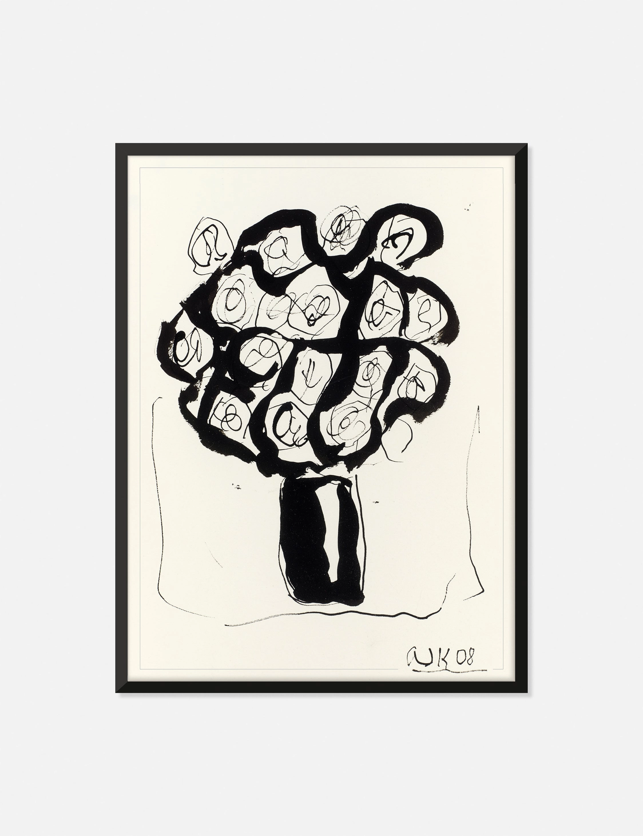Ink Flower 5 Wall Art by Arthur Krakower 