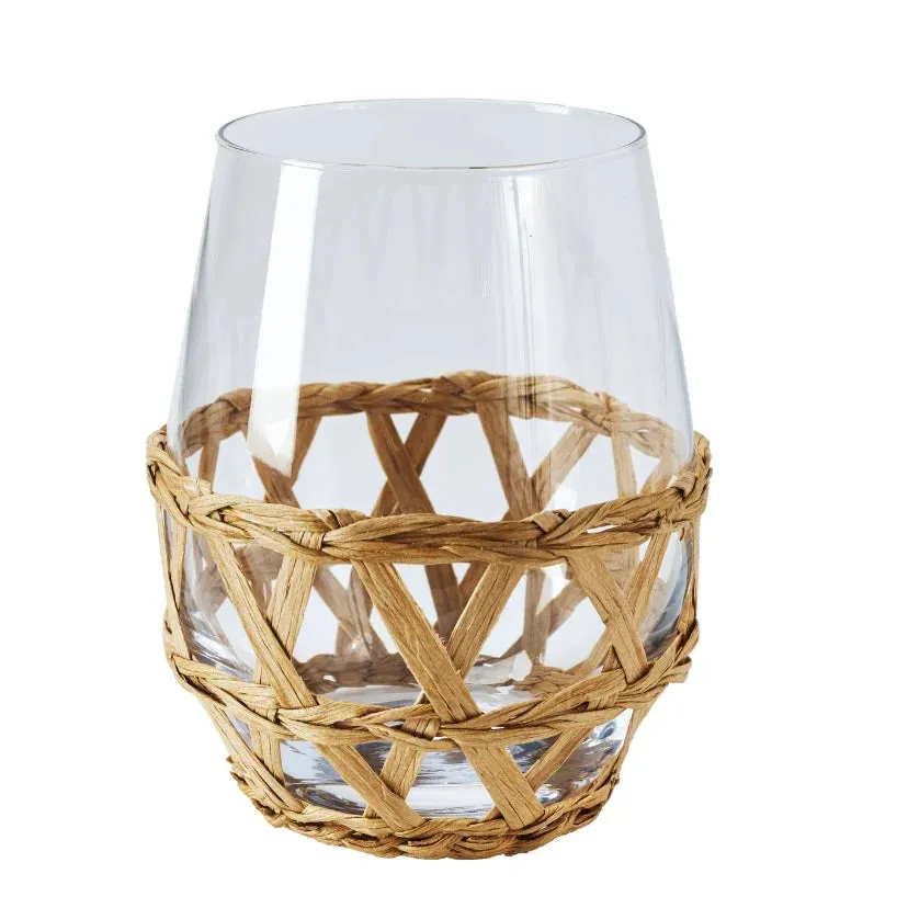 Island Wrapped Stemless Wine Glass Set