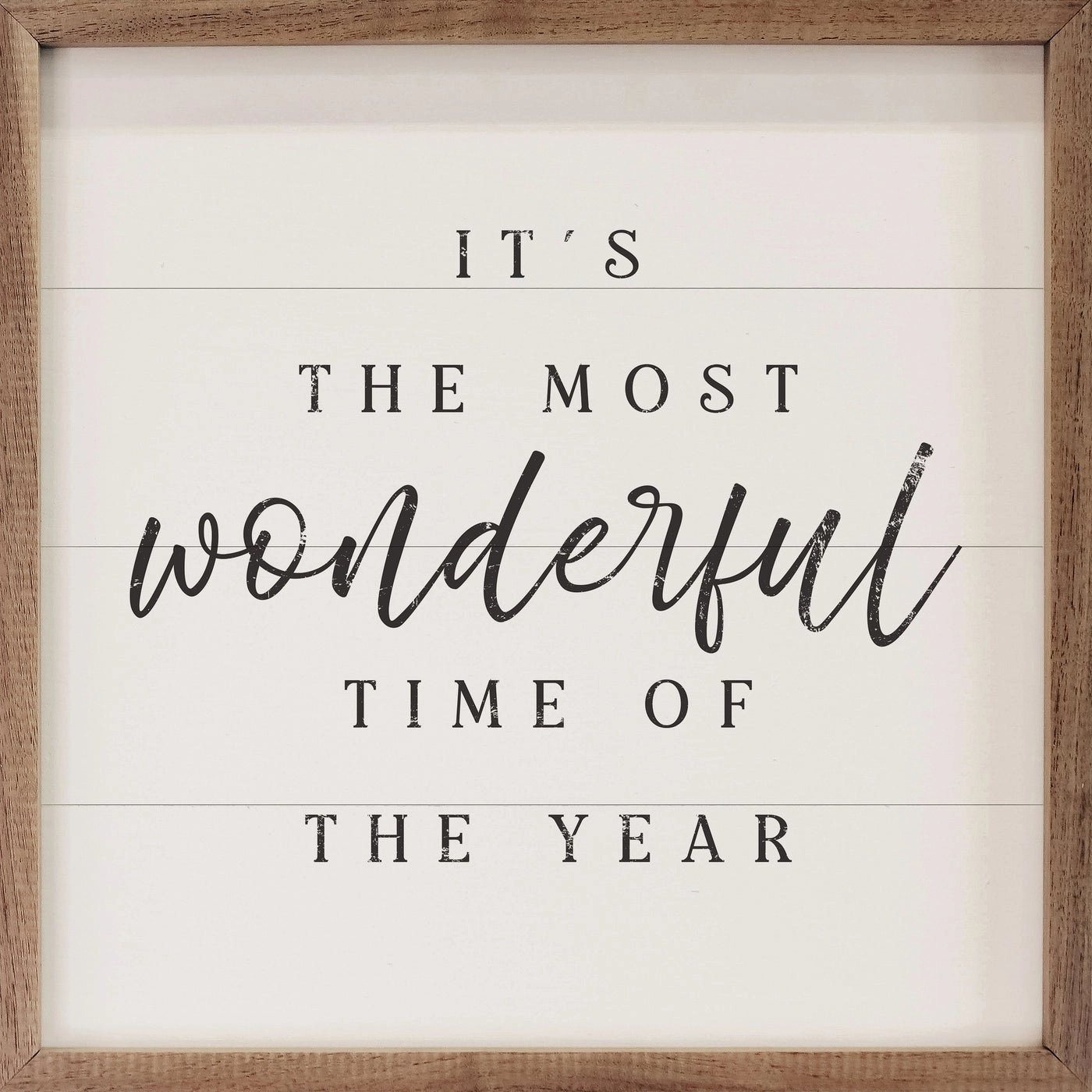 It's The Most Wonderful Time Of The Year White Wood Framed Print 