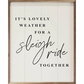 Its Lovely Weather For A Sleigh Ride Wood Framed Print 