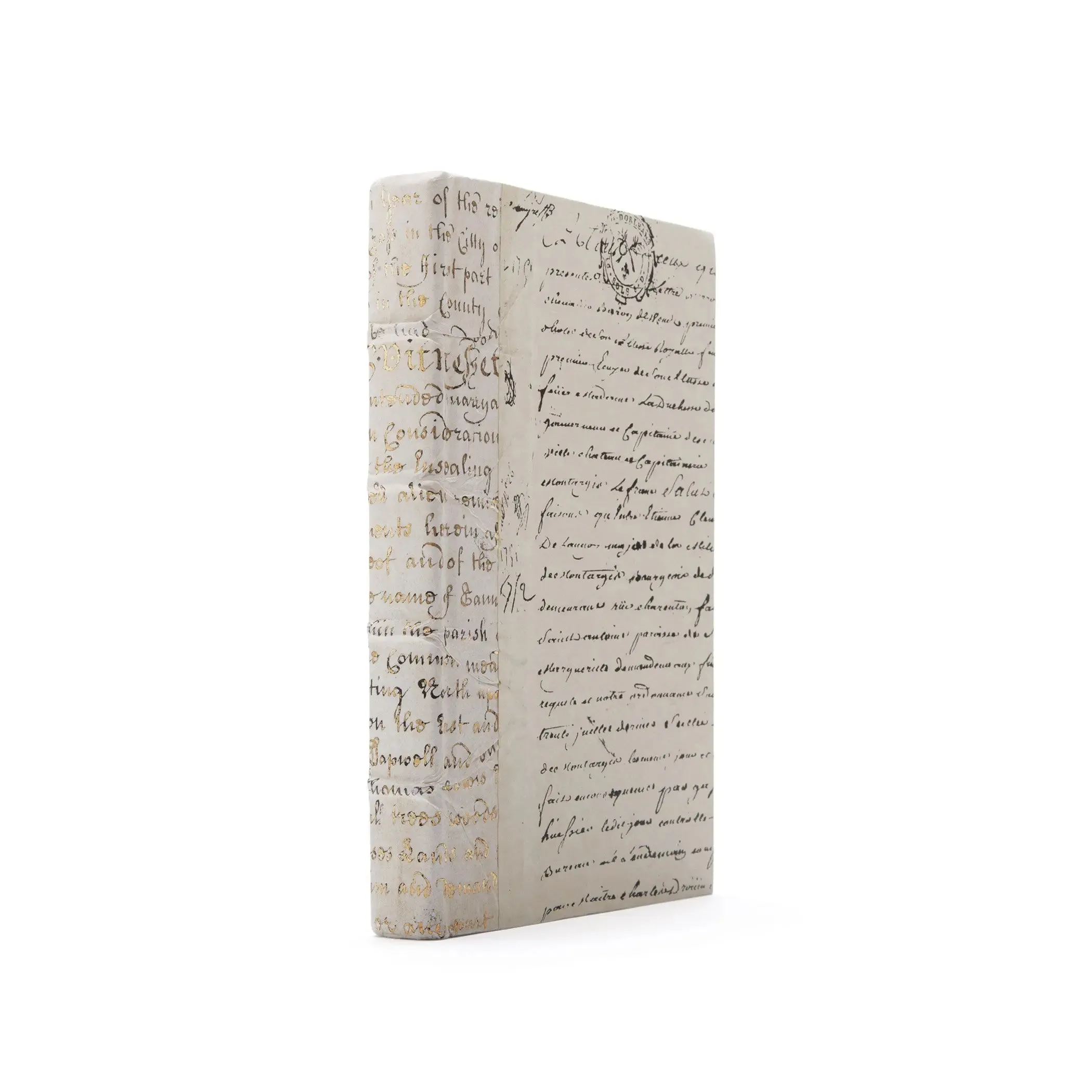 Ivory Script Gold Leaf Books 