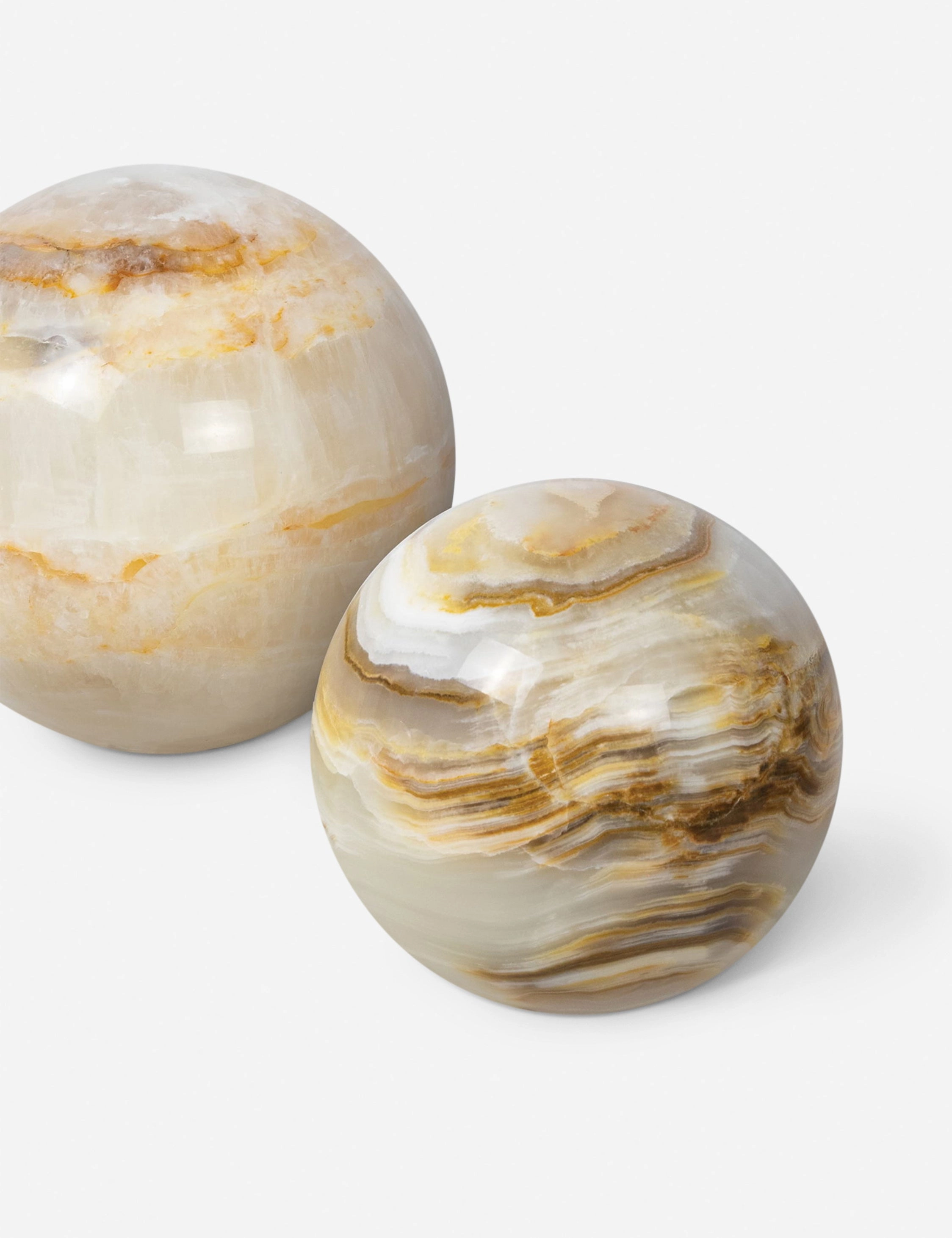 Jade Sphere Objects (Set of 3) by Regina Andrew