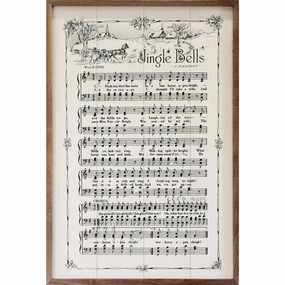 Jingle Bells Sheet Music Wood Framed Print 