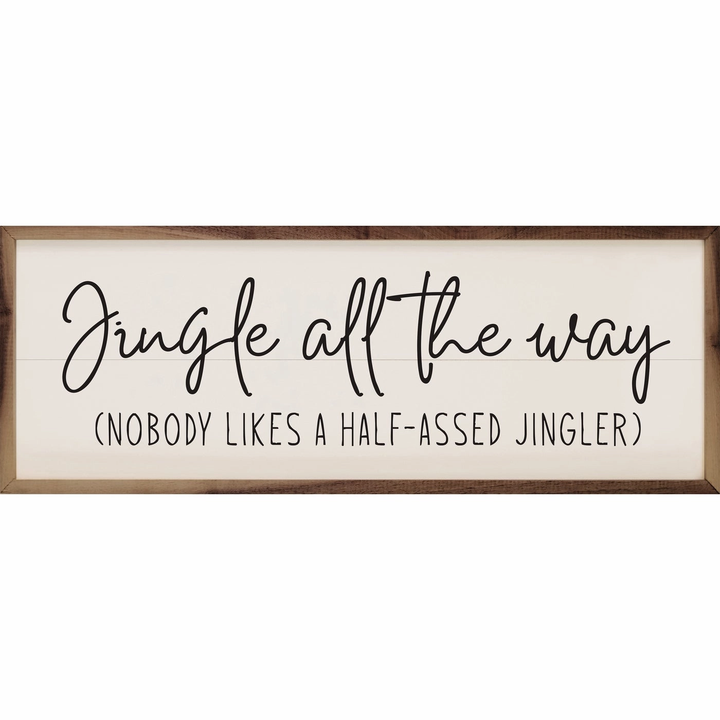 Jingler White Wood Framed Print 