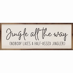 Jingler White Wood Framed Print 