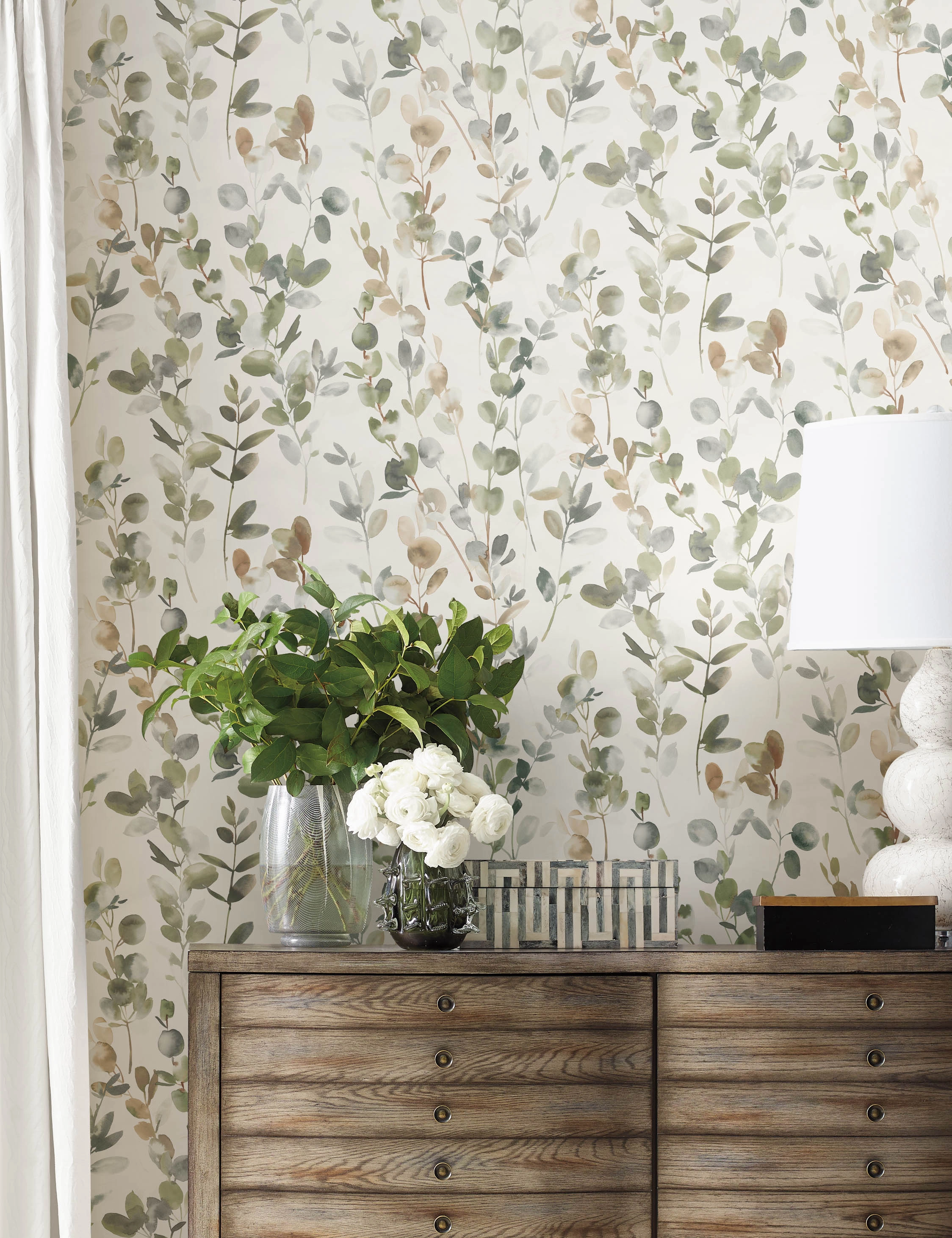 Joyful Eucalyptus Wallpaper by Candice Olson