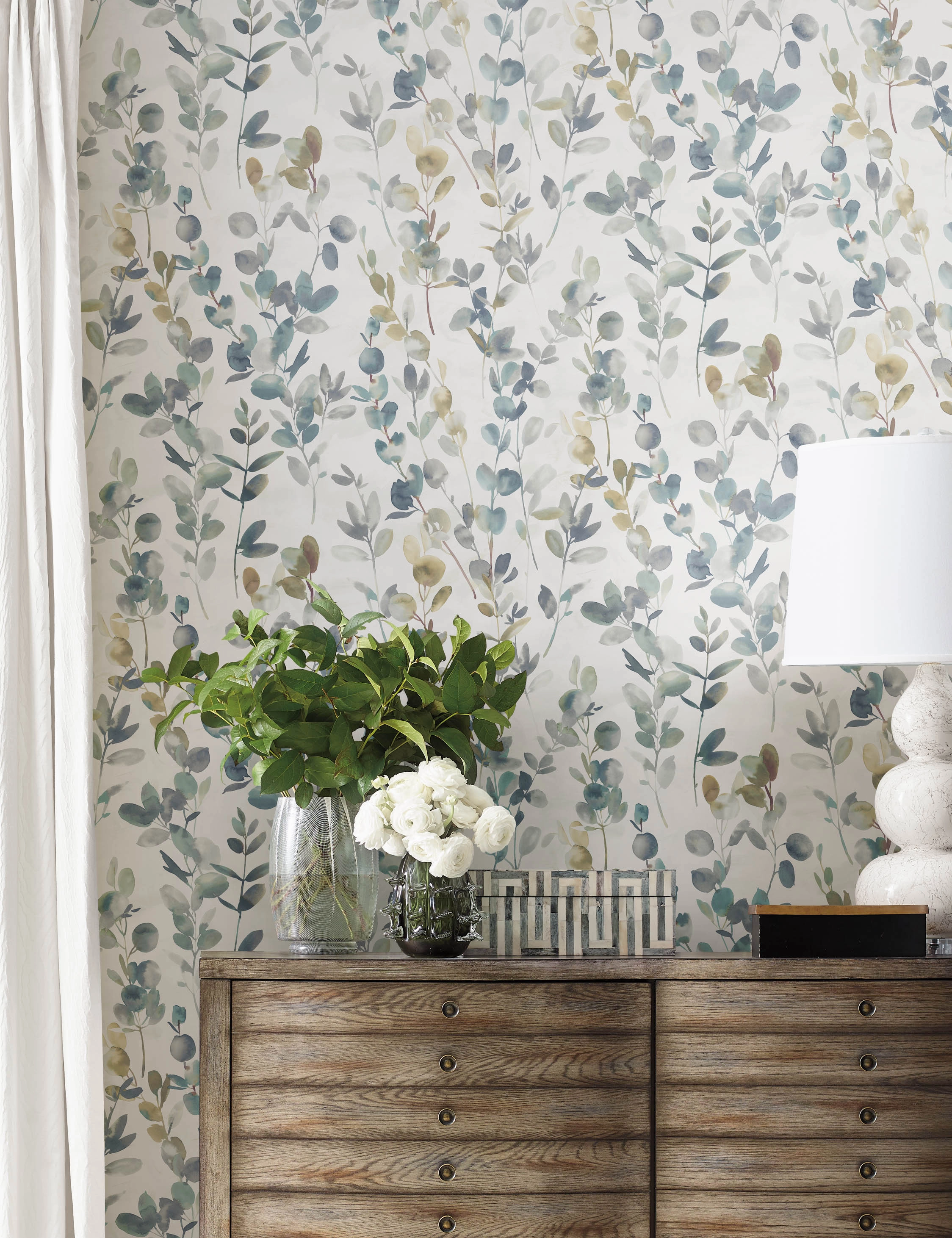 Joyful Eucalyptus Wallpaper by Candice Olson