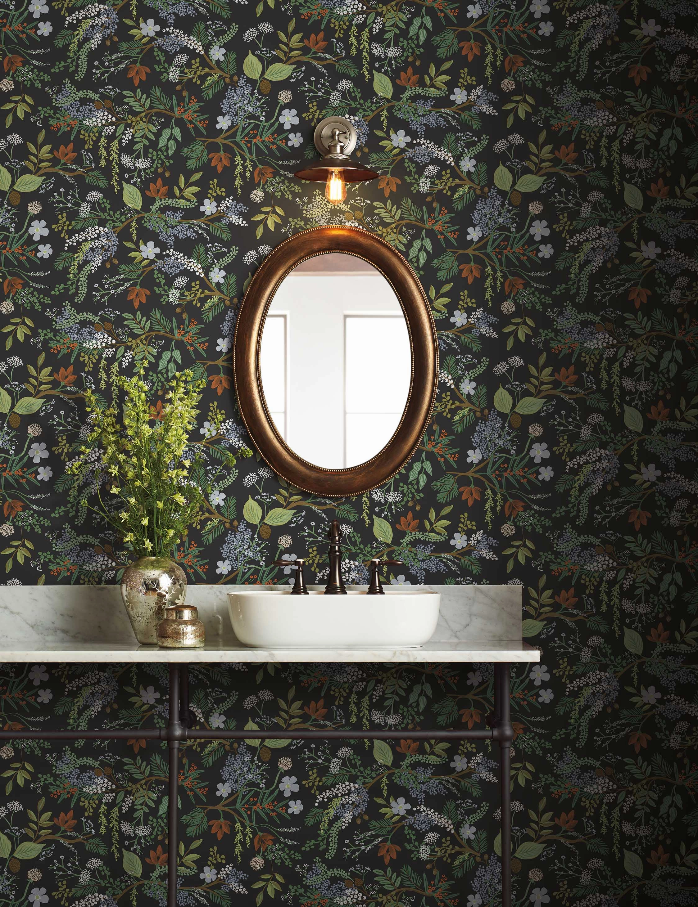 Juniper Forest Premium Peel   Stick Wallpaper by Rifle Paper Co.