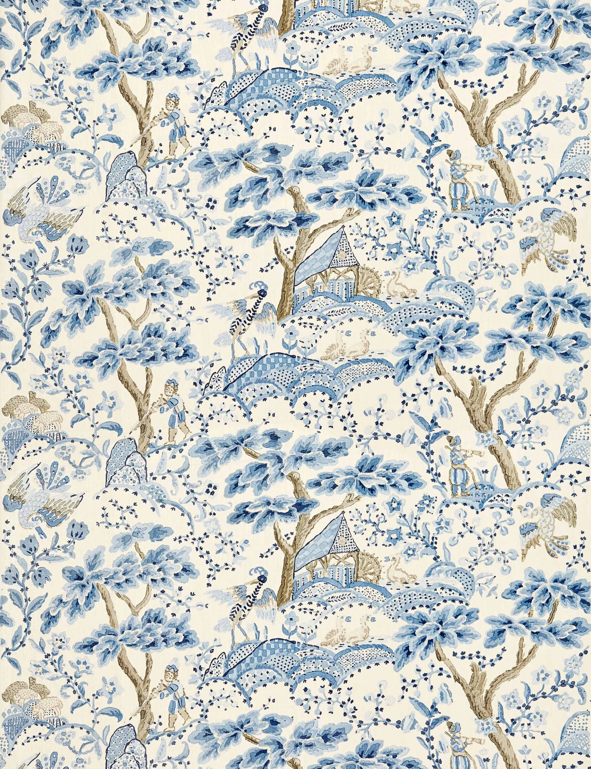 Kelmescott Linen Fabric by Scalamandre