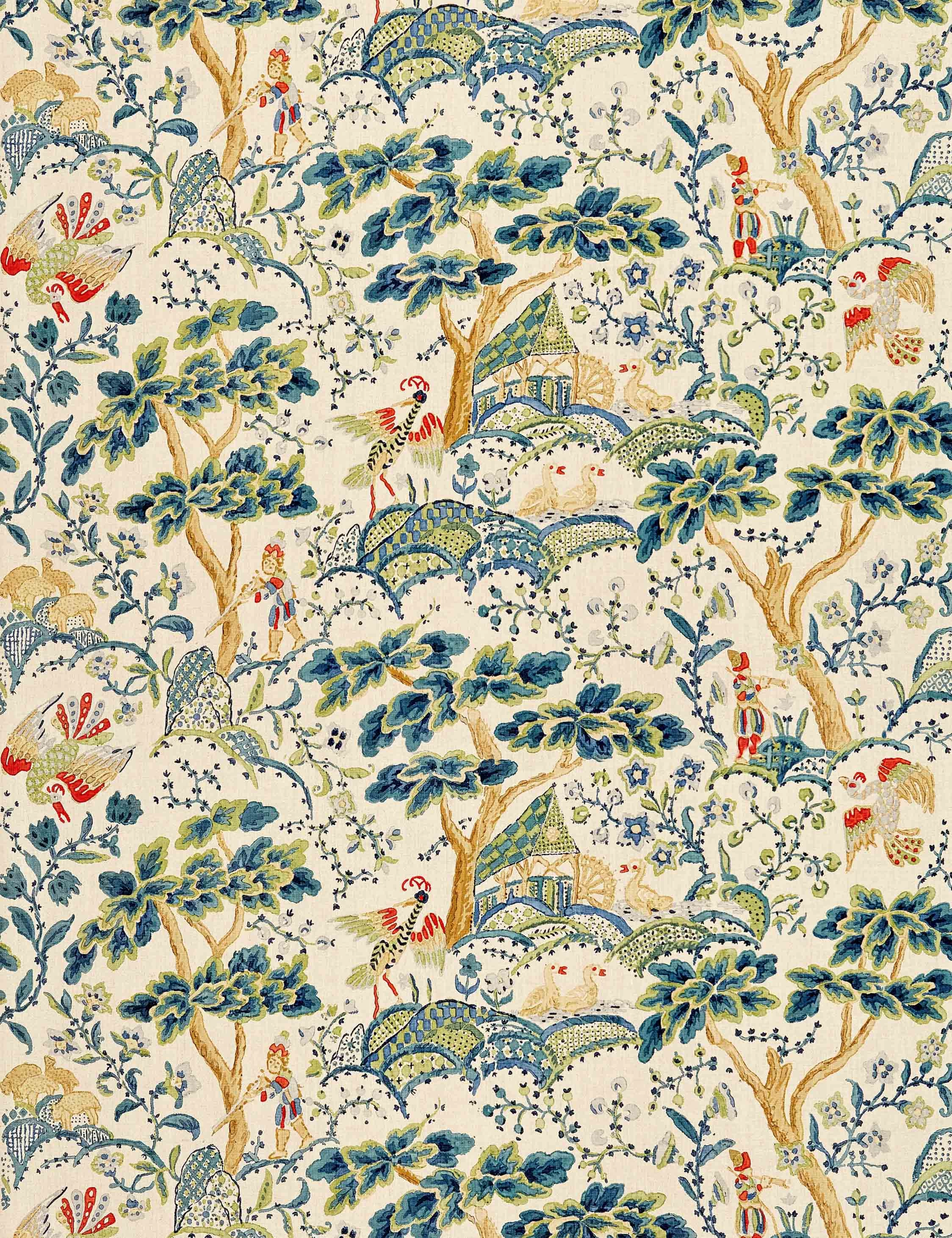 Kelmescott Linen Fabric by Scalamandre