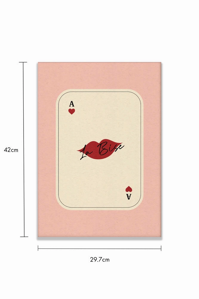 Kiss Playing Card Art Print