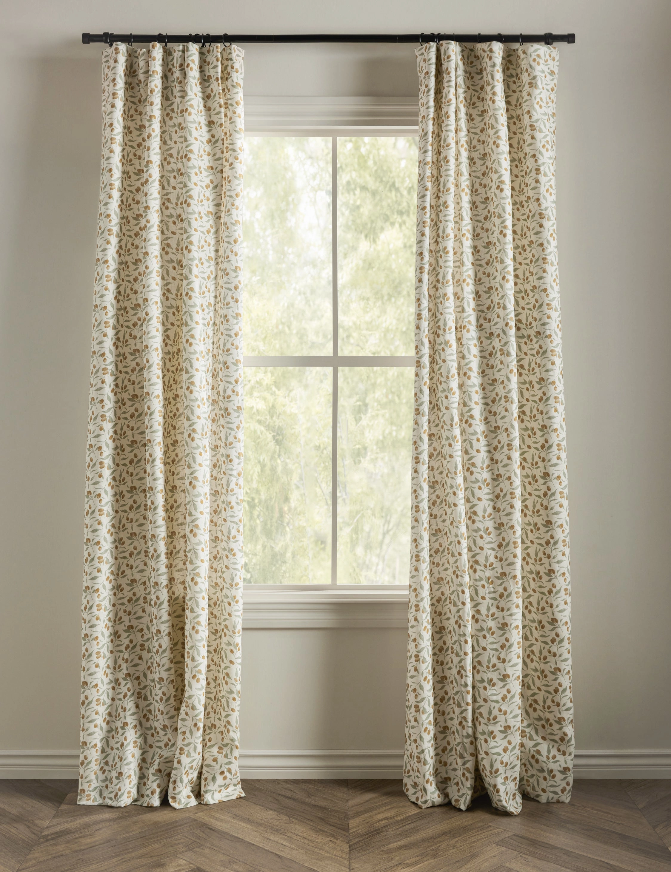 Kumquats Linen Curtain Panel by Rylee   Cru