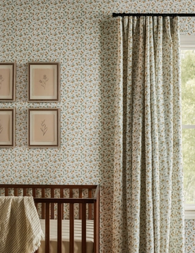 Kumquats Linen Curtain Panel by Rylee   Cru 
