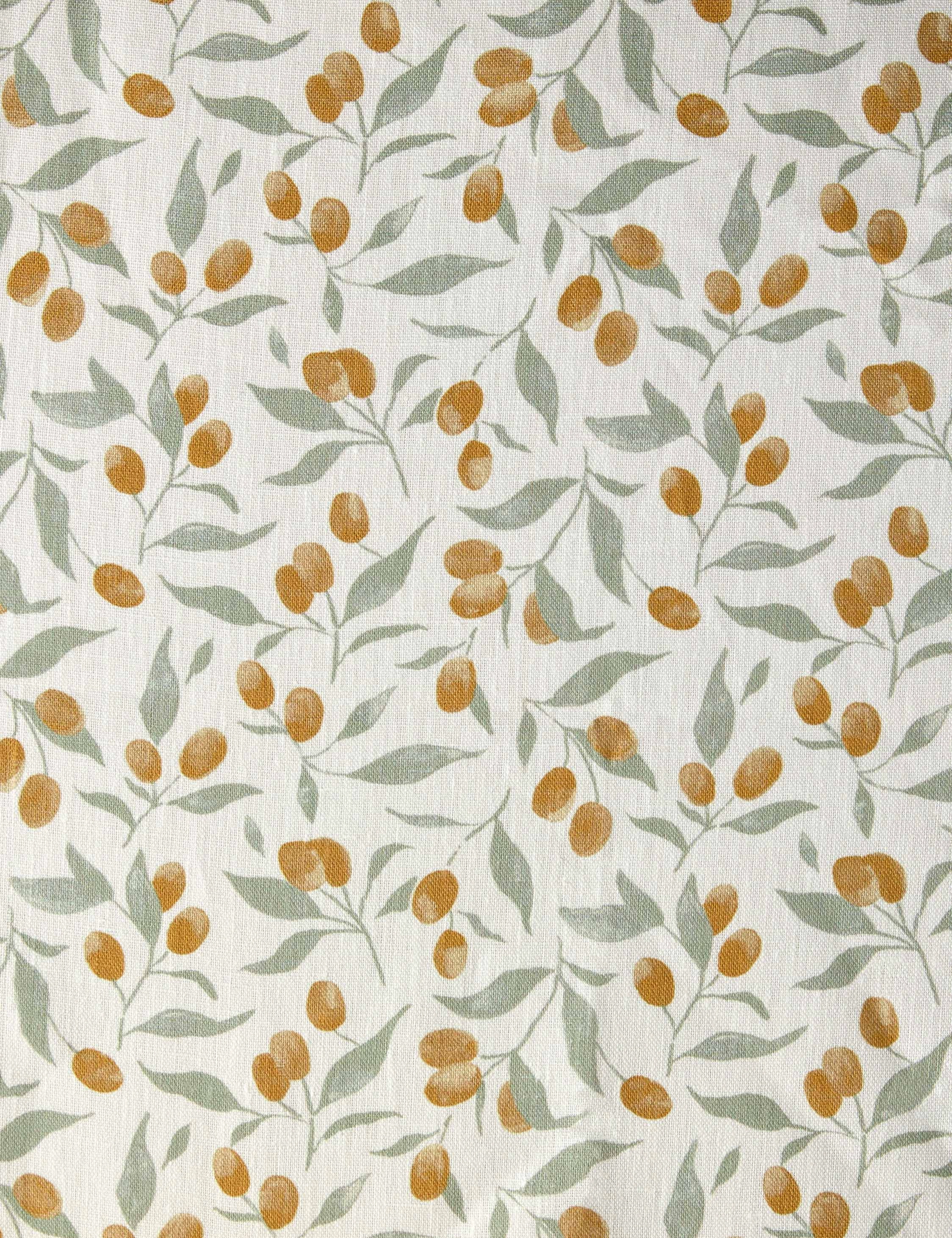Kumquats Linen Fabric by Rylee   Cru