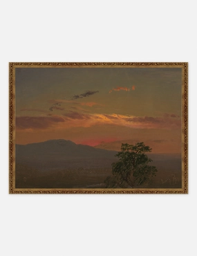 Landscape at Sunset, Hudson NY Print 