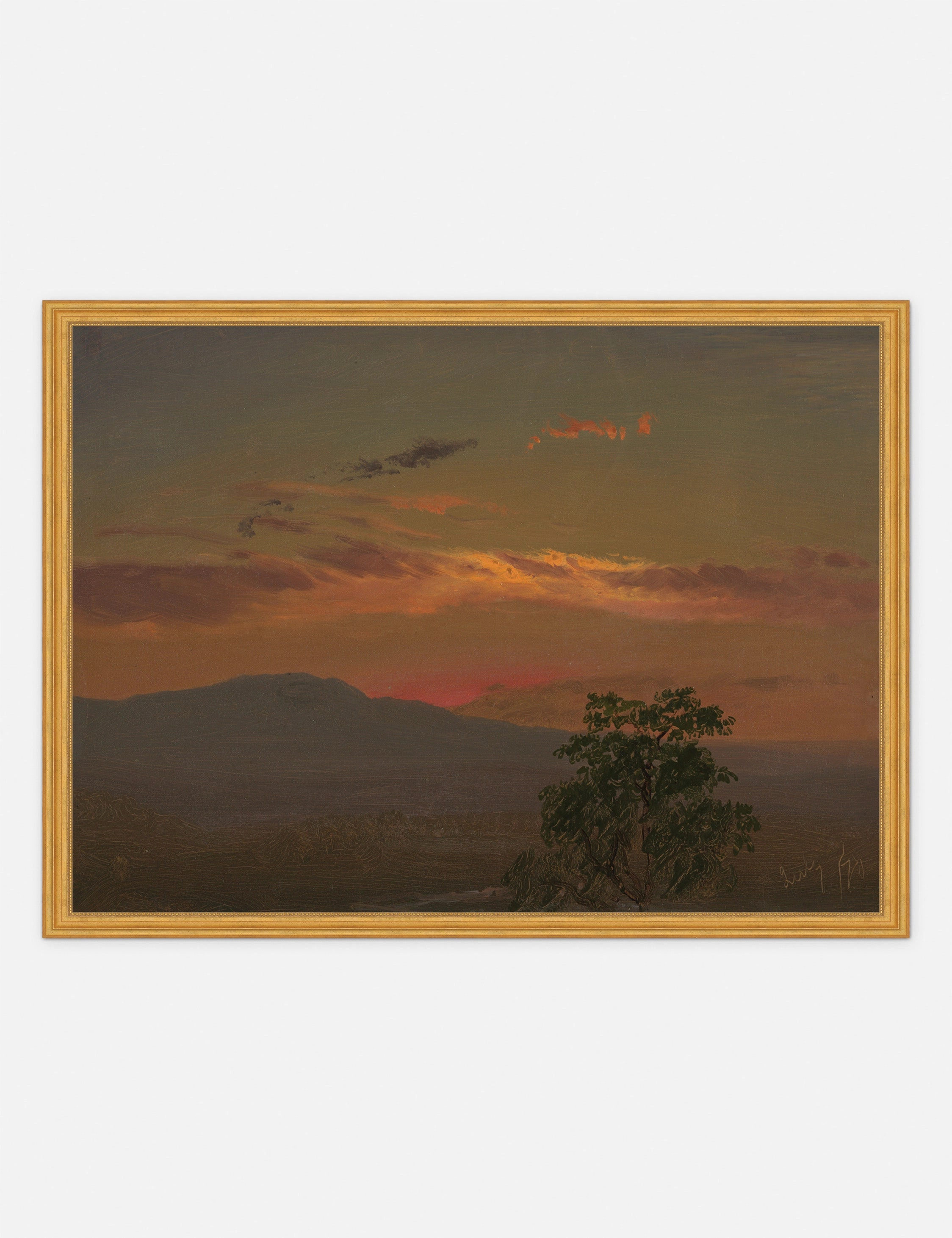 Landscape at Sunset, Hudson NY Print