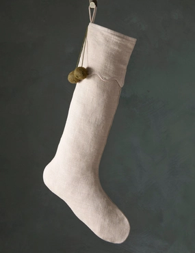 Lanie Linen Stocking by Sarah Sherman Samuel 