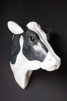 Large Faux Cow Head Wall Art 