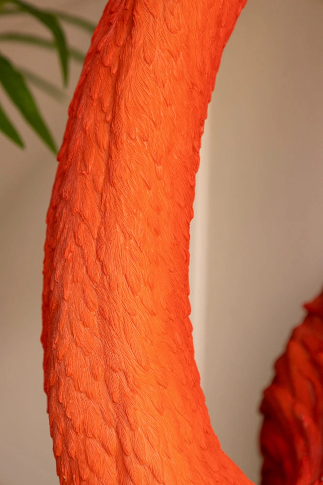 Large Faux Flamingo Head Wall Art