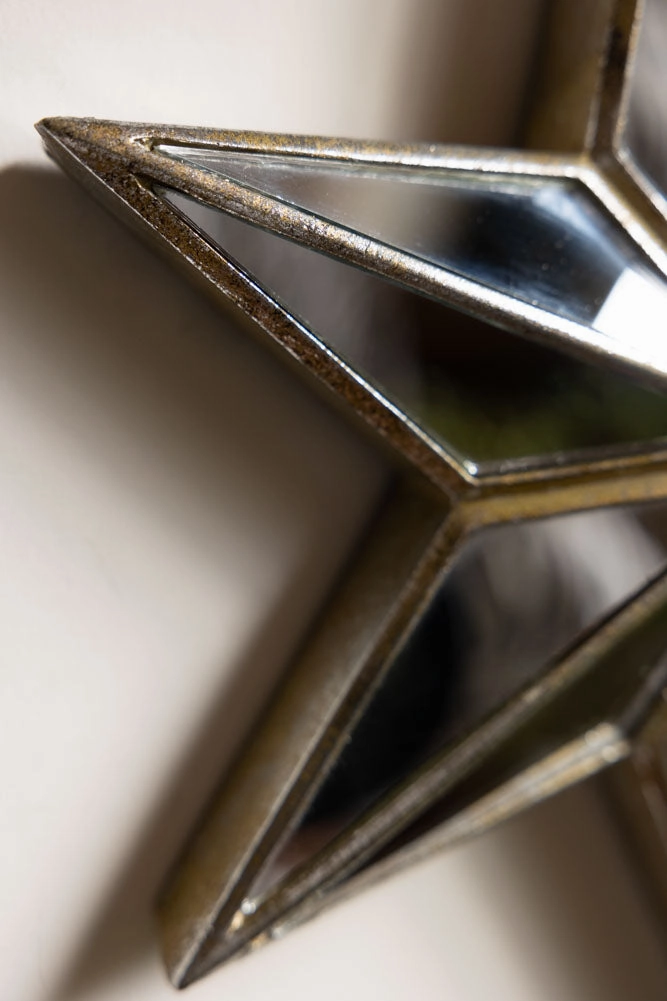 Large Mirrored Star Wall Decoration