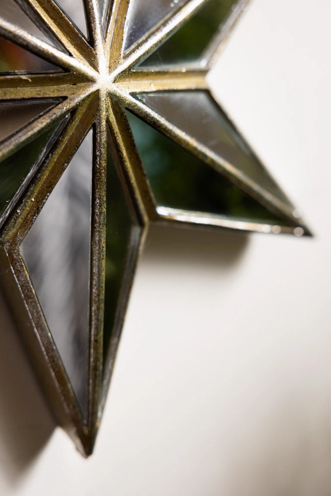 Large Mirrored Star Wall Decoration