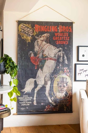 Large Vintage-Style World's Greatest Show Wall Art 