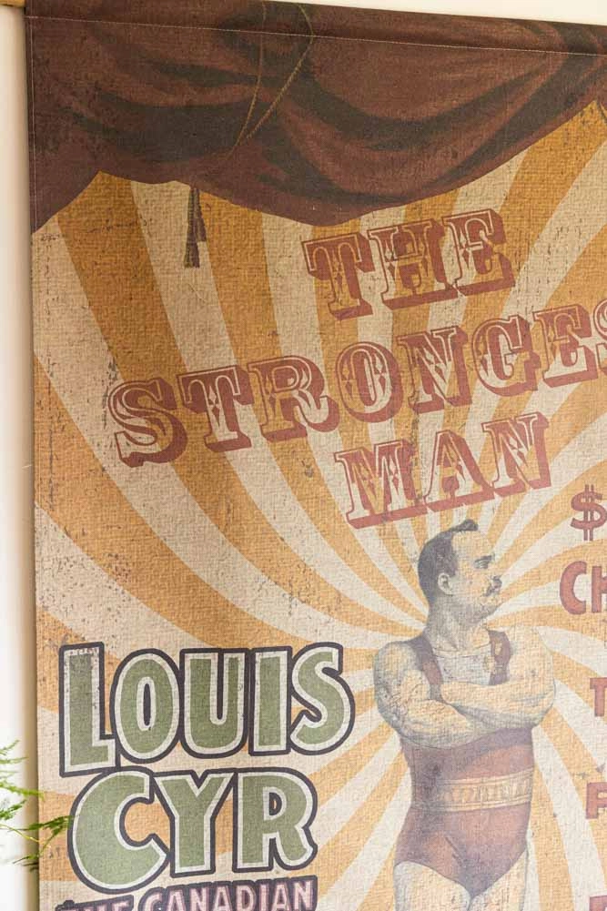 Large Vintage-Style World's Strongest Man Wall Art