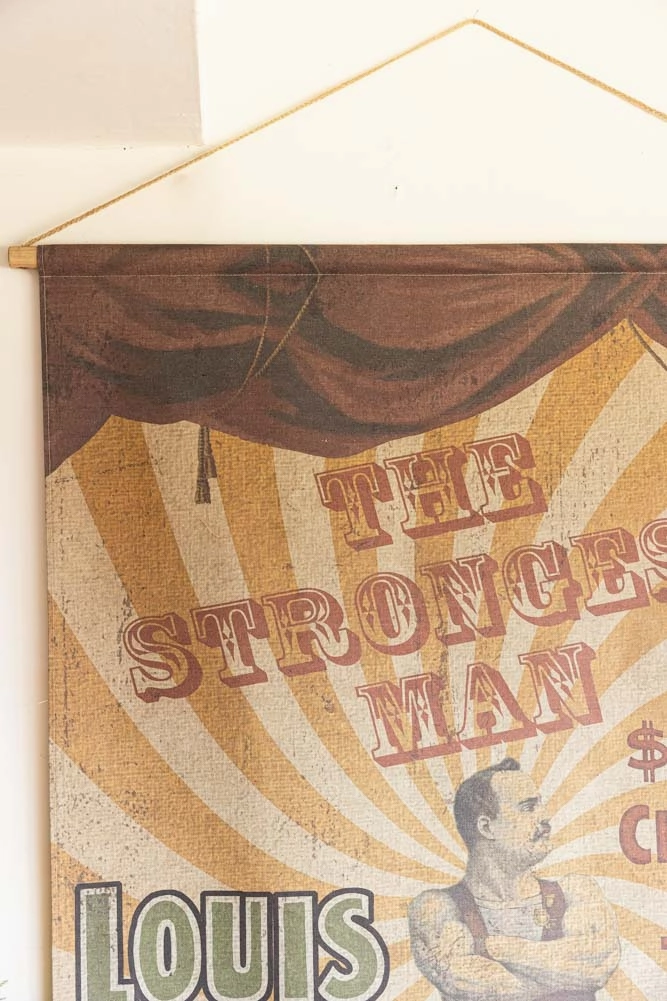 Large Vintage-Style World's Strongest Man Wall Art