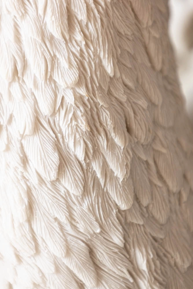Large White Faux Swan Head Wall Art