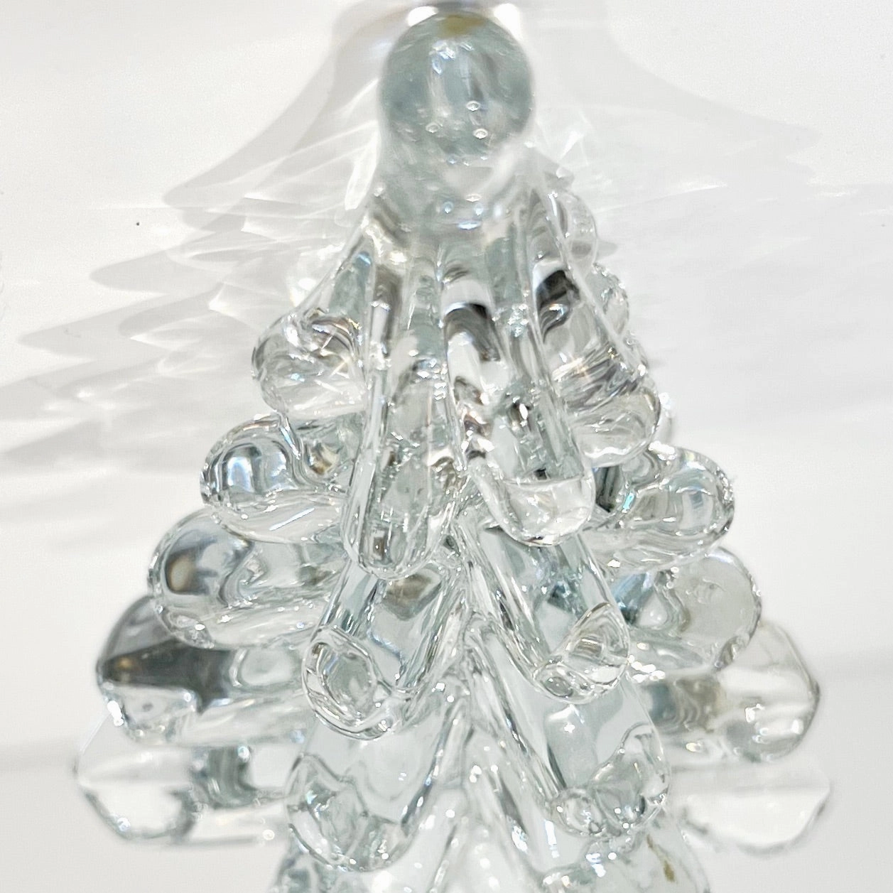 Late 1970s Sweden Vintage FM Ronneby Crystal Glass Tree Modernist Sculpture