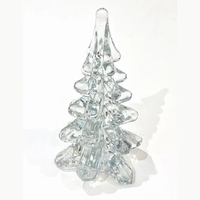 Late 1970s Sweden Vintage FM Ronneby Crystal Glass Tree Modernist Sculpture 