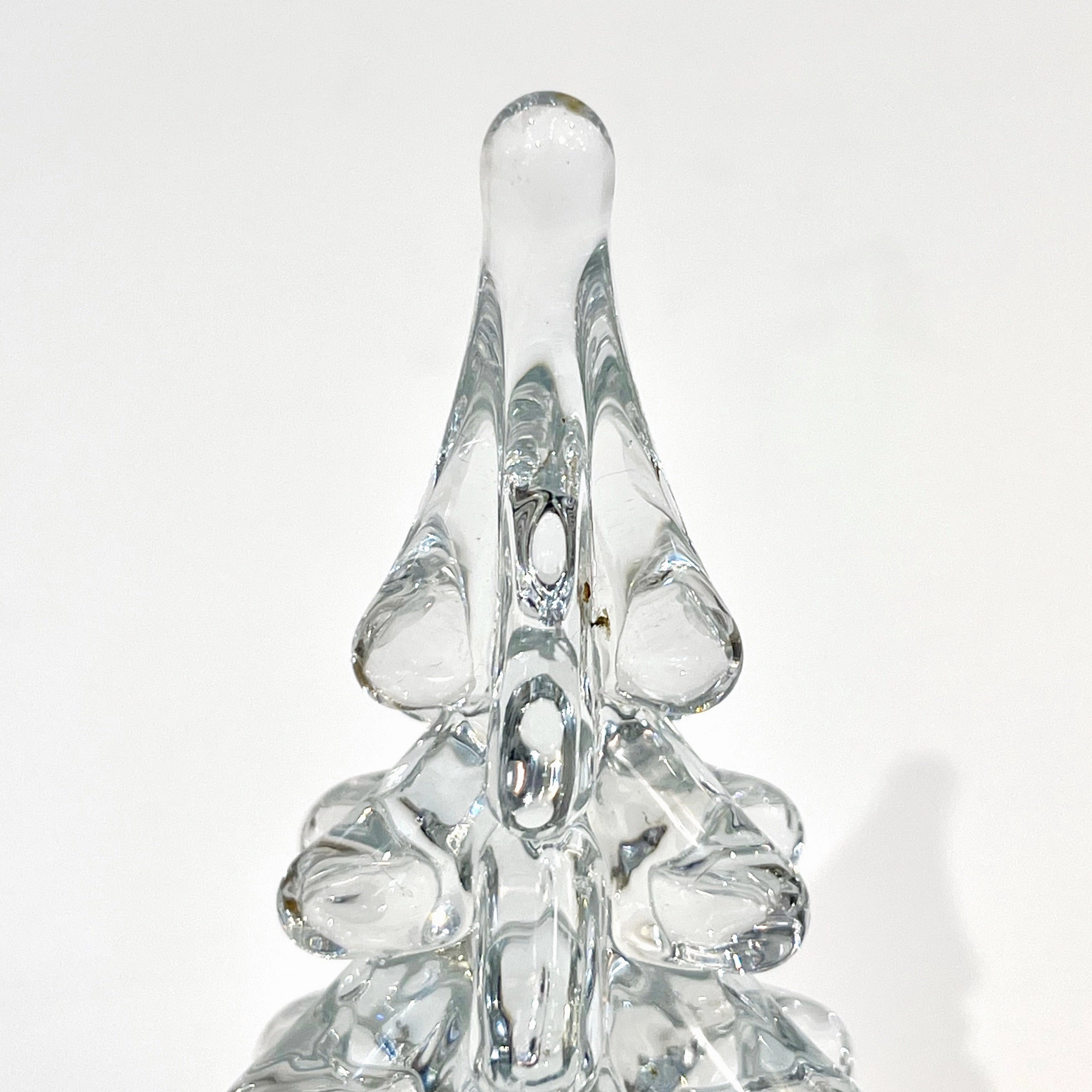 Late 1970s Sweden Vintage FM Ronneby Crystal Glass Tree Modernist Sculpture