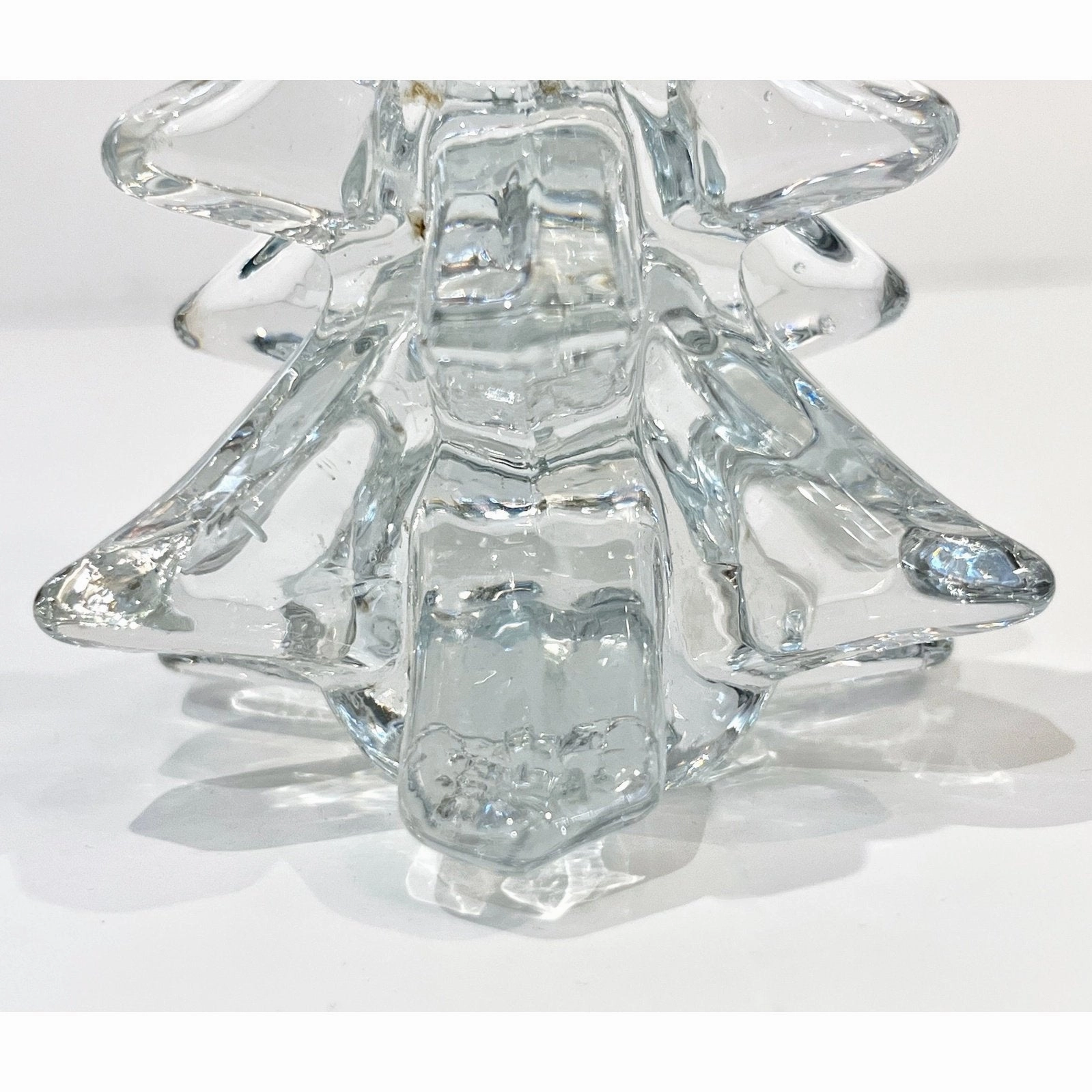 Late 1970s Sweden Vintage FM Ronneby Crystal Glass Tree Modernist Sculpture
