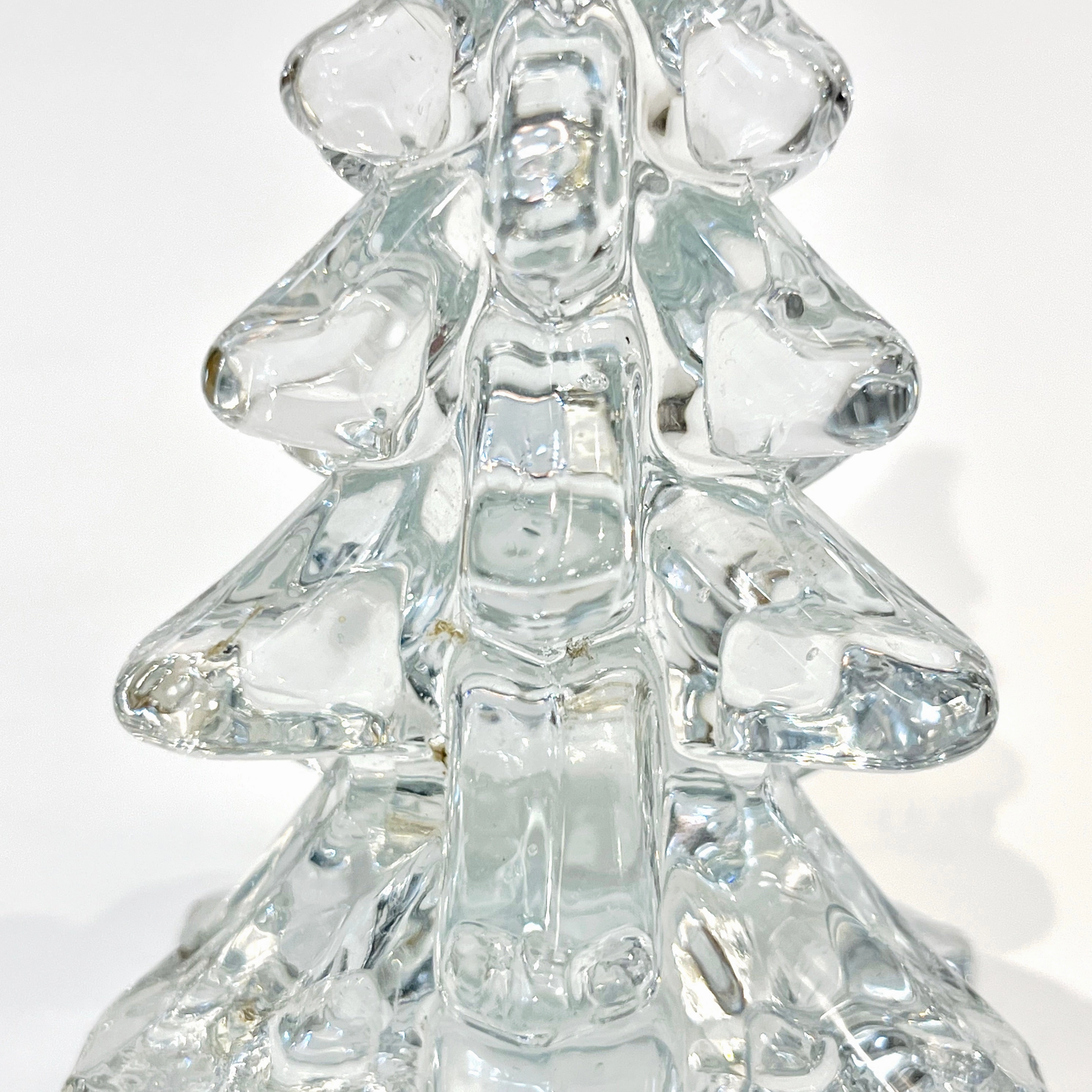 Late 1970s Sweden Vintage FM Ronneby Crystal Glass Tree Modernist Sculpture