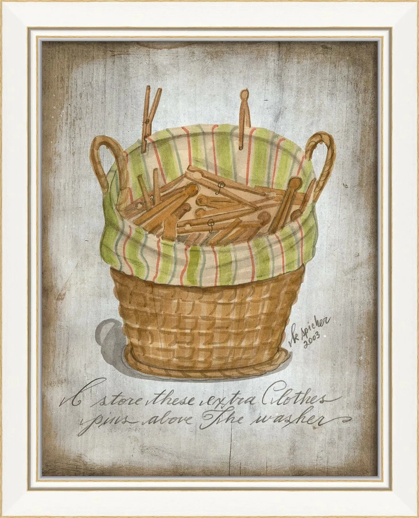 Laundry & Mending Framed Art Print