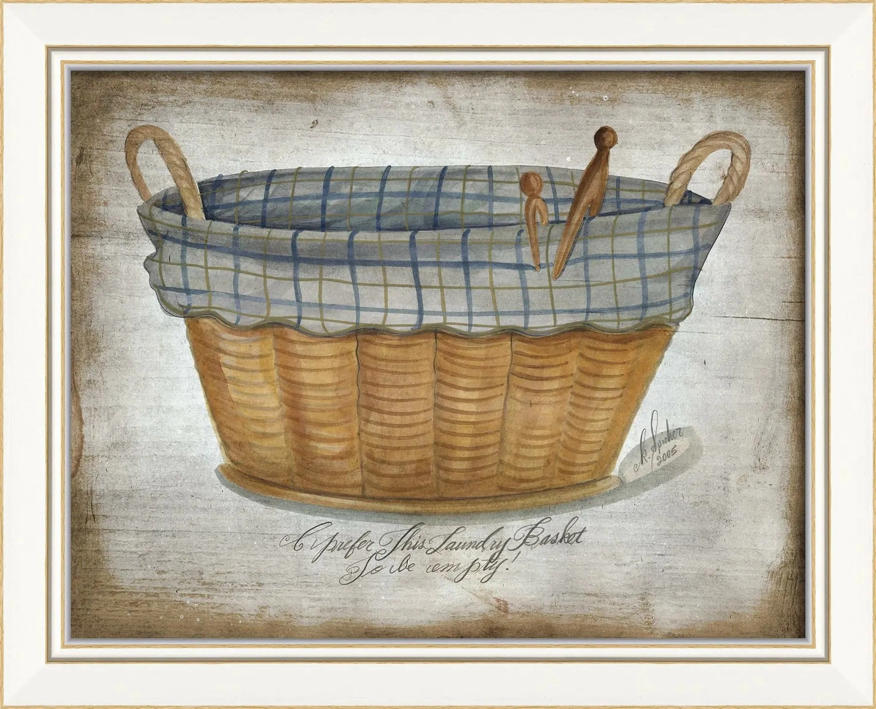 Laundry & Mending Framed Art Print
