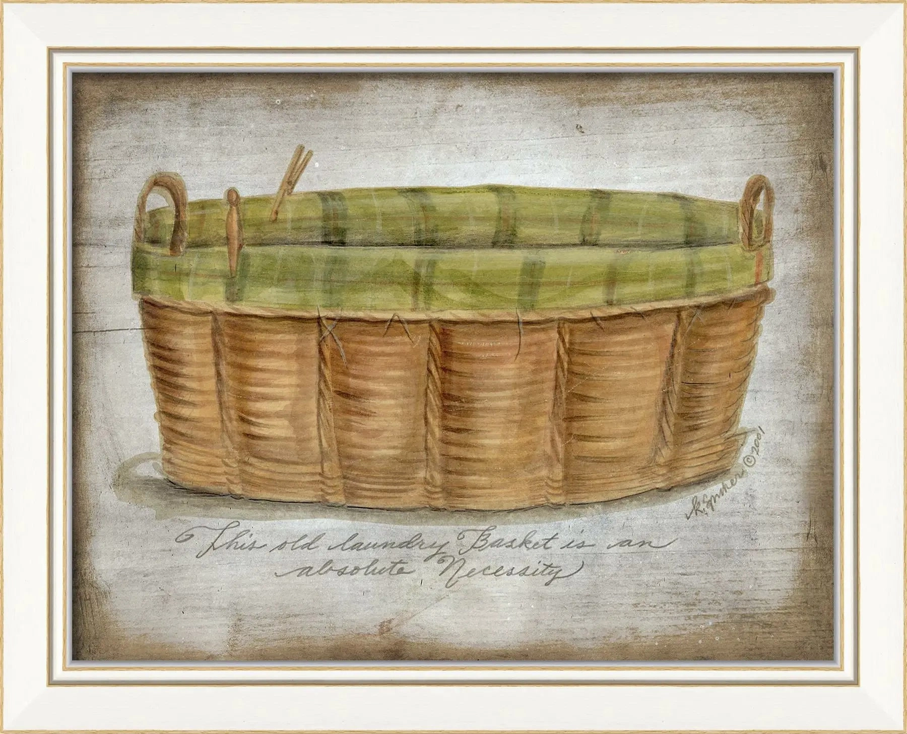 Laundry & Mending Framed Art Print
