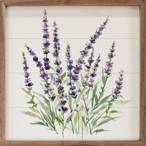 Lavender Botanical I By Carol Robinson Wood Framed Print 