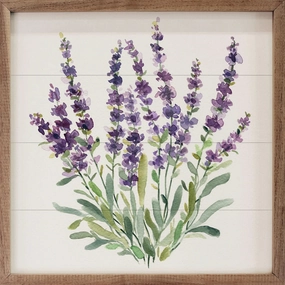 Lavender Botanical II By Carol Robinson Wood Framed Print 