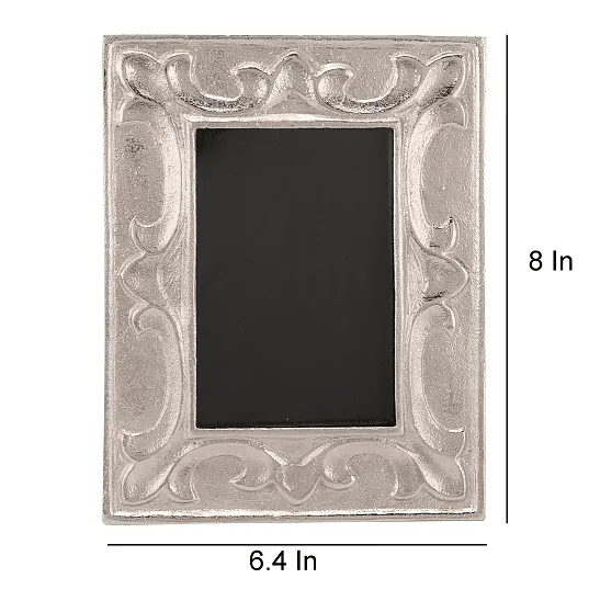 Leaf Pattern Photo Frame Silver  Small Size