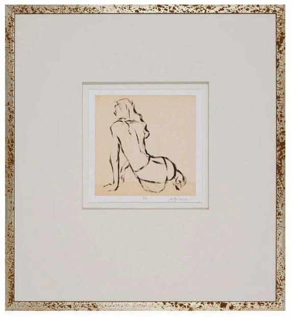 Leaning Lines I Silhouette Framed Wall Art 
