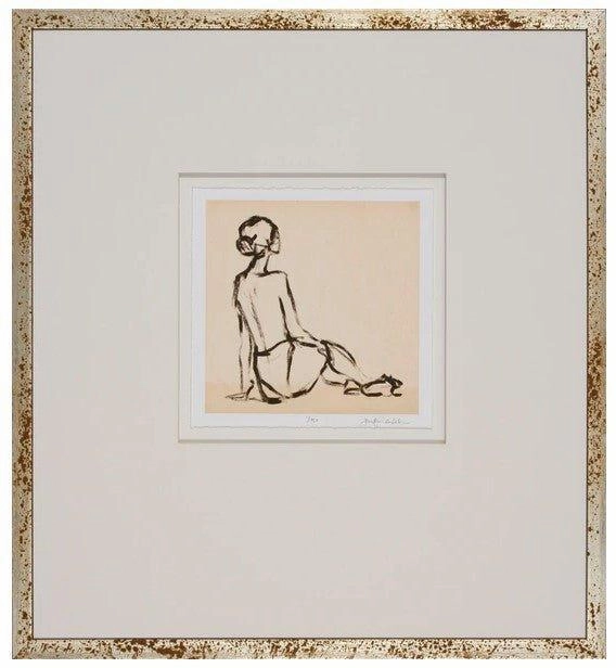 Leaning Lines II Silhouette Framed Wall Art 