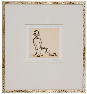 Leaning Lines II Silhouette Framed Wall Art 