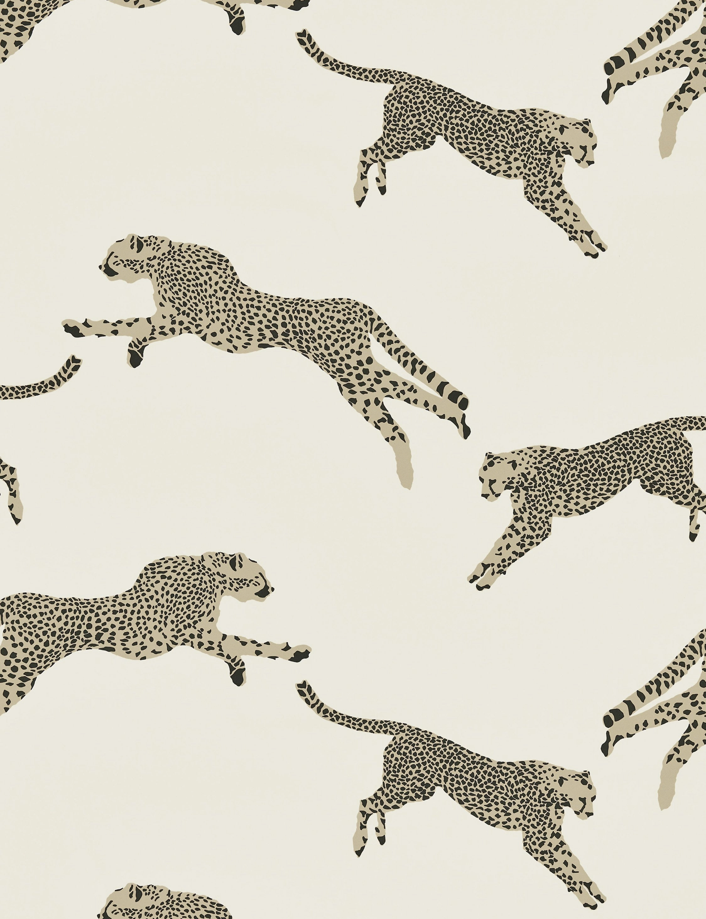 Leaping Cheetah Cotton Fabric by Scalamandre