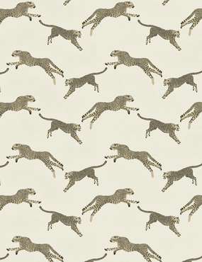 Leaping Cheetah Cotton Fabric by Scalamandre 